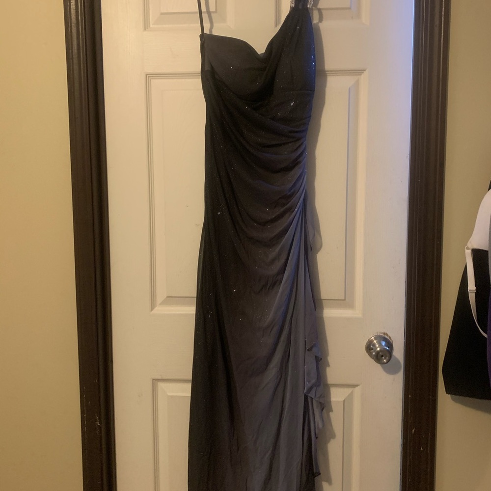 Purple/gray prom dress, size 7. Closet kept, smoke free home, wore once.